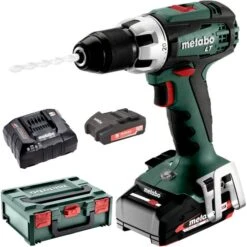 Metabo Akku-Bohrschrauber BS 18 LT Compact, 18V / 2,0Ah, Mit 2 Akkus Und Koffer