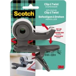 Scotch Klebefilmabroller Clip & Twist, Grau, Tischabroller Für Kleberollen 19mm X 33m -Drogerie - Gesundheit Geschäft ba2900b64c592aee2d0f1ded81ab8f5b9503bc3a klebefilmabroller scotch clip und twist grau