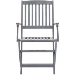 VidaXL Gartenstuhl 46334, Holz, Hochlehner, Grau, Klappbar, 4 Stück -Drogerie - Gesundheit Geschäft ba7a9893f20f7dae5667f6bcea0d2925c5ac8d9e gartenstuhl vidaxl 46334 holz