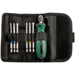 Metabo Werkzeugtasche Bit-Rolltasche, 626723000, 7-teilig, Aus Nylon