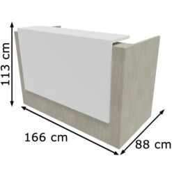 Quadrifoglio Empfangstheke Z2C73, Weiß / Beton, 166 X 113 X 88cm, Rezeption -Drogerie - Gesundheit Geschäft c2081b400182629b6f2eb446ef05b32f8509ce2f empfangstheke quadrifoglio z2c73