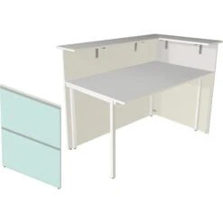 Kerkmann Empfangstheke Atlantis, Weiß / Weiß, 150 X 110 X 92cm, Kompakttheke -Drogerie - Gesundheit Geschäft c234d4b0c298042051303cd54cb7f64e637efb11 empfangstheke kerkmann atlantis