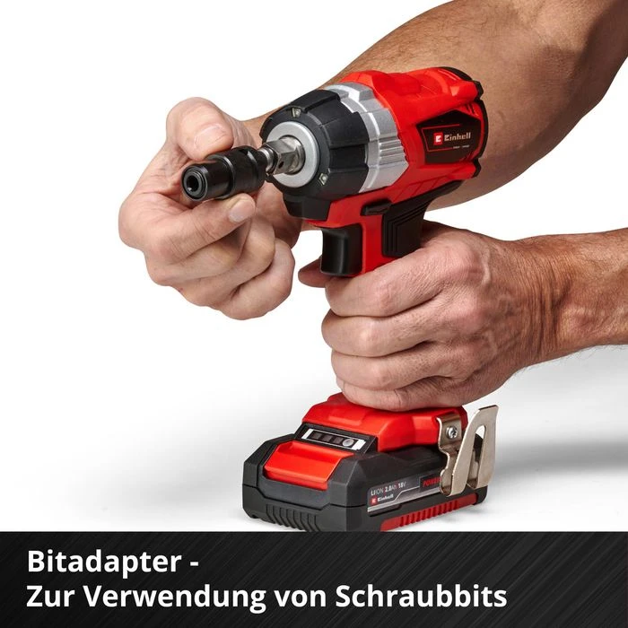 Einhell Akku-Schlagschrauber TP-CW 18 Li BL-Solo, 215Nm, 18V, Mit Bit-Adapter 5 Einhell Akku-Schlagschrauber TP-CW 18 Li BL-Solo, 215Nm, 18V, Mit Bit-Adapter – Bild 5