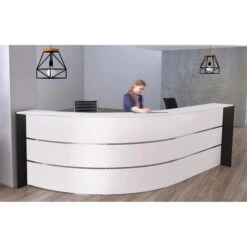 Kerkmann Empfangstheke Bari 3565, Weiß / Weiß, 334 X 112 X 182,5cm, Bogentheke -Drogerie - Gesundheit Geschäft c51783a6d286d668cb3d99a1b9a2e15a81c2323b empfangstheke kerkmann bari 3565