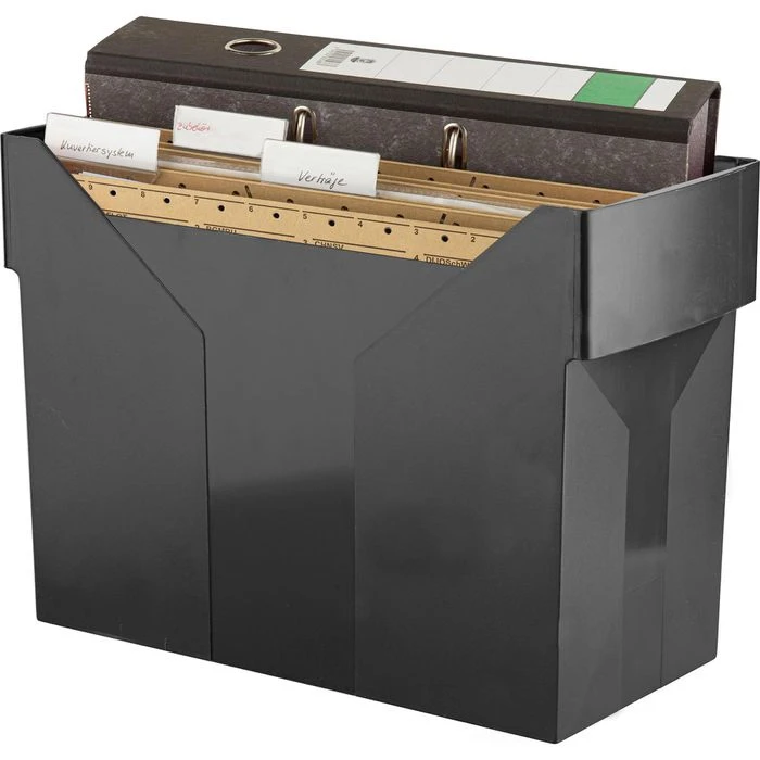 Böttcher-AG Hängebox A4, Für 20 Hängemappen, Ohne Deckel, Schwarz 1 Böttcher-AG Hängebox A4, Für 20 Hängemappen, Ohne Deckel, Schwarz