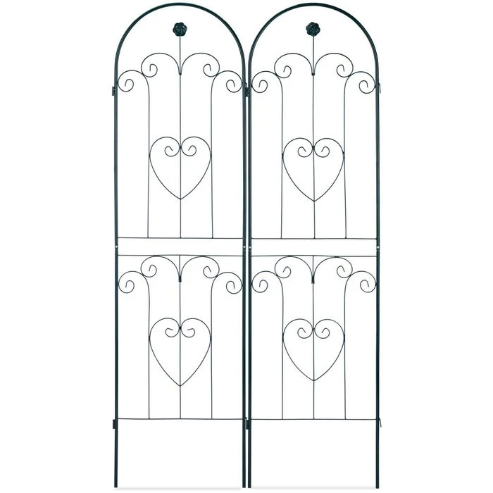 Relaxdays Rankgitter 10026249A, Dunkelgrün, 180 X 50 Cm, Metall, 2er Set 1 Relaxdays Rankgitter 10026249A, Dunkelgrün, 180 X 50 Cm, Metall, 2er Set