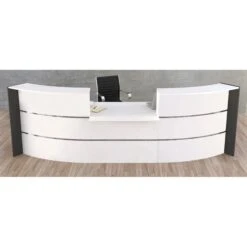 Kerkmann Empfangstheke Bari 3564, Weiß / Weiß, 357,5 X 112 X122,5cm Bogentheke M. Beratungsplatz -Drogerie - Gesundheit Geschäft cd6dd831ed3f8db2e689aab04c7a48300ae6714e empfangstheke kerkmann bari 3564 weiss weiss