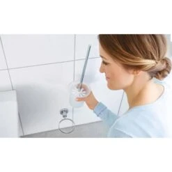 Tesa WC-Bürste Loxx, Weiß / Chrom, Bürstenhalter Aus Glas, Zur Wandmontage -Drogerie - Gesundheit Geschäft cd7aec28f3eb1ac3c9d979d895d8c66312e0abe6 wc buerste tesa loxx weiss chrom
