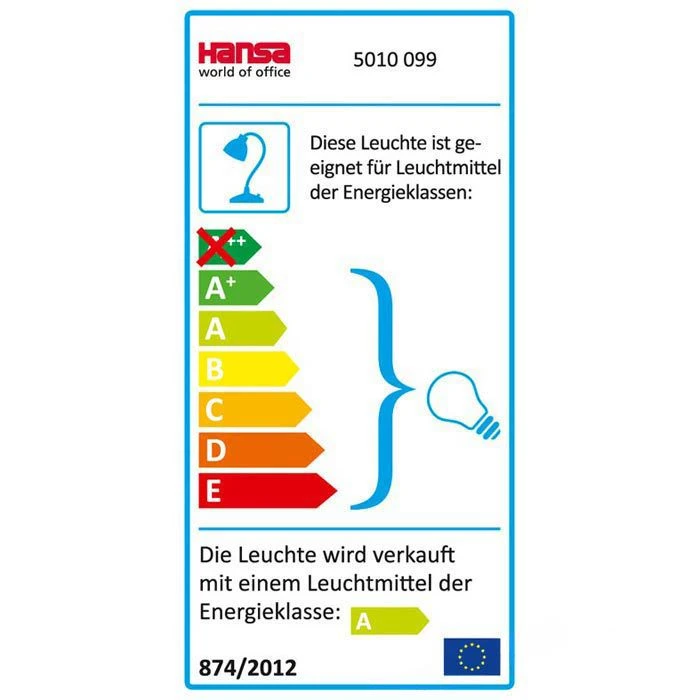 Hansa Schreibtischlampe Ecostar, Standfuß, Tischklemme, Silber 2 Hansa Schreibtischlampe Ecostar, Standfuß, Tischklemme, Silber – Bild 2