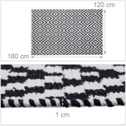 Relaxdays Teppich 10022345, 120 X 180cm, Florhöhe 10mm Rutschfeste Unterseite, Schwarz/weiß 15 Relaxdays Teppich 10022345, 120 X 180cm, Florhöhe 10mm Rutschfeste Unterseite, Schwarz/weiß -Drogerie - Gesundheit Geschäft cebab098217d7e3d288e99eb76ee98dc15a2bfda teppich relaxdays 10022345 120 x 180cm