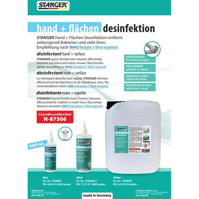 Stanger Desinfektionsmittel 55050003, Für Hände Und Flächen, Spray, 400 Ml 3 Stanger Desinfektionsmittel 55050003, Für Hände Und Flächen, Spray, 400 Ml – Bild 3