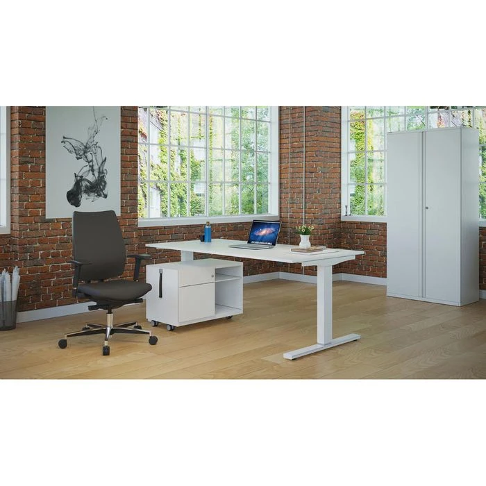 Bisley Rollcontainer Note Caddy, Metall, Lichtgrau, 1 Schub Und Hängeregistratur Rechts, Abschließbar 5 Bisley Rollcontainer Note Caddy, Metall, Lichtgrau, 1 Schub Und Hängeregistratur Rechts, Abschließbar – Bild 5