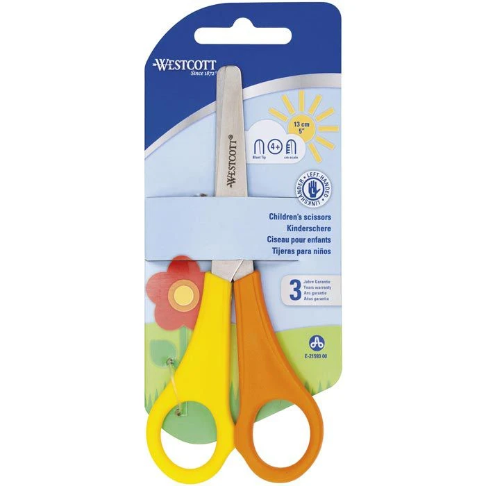 Westcott Kinderschere E-21593 00, 13 Cm, Bastelschere, Aus Edelstahl, Rostfrei, Gelb/orange 2 Westcott Kinderschere E-21593 00, 13 Cm, Bastelschere, Aus Edelstahl, Rostfrei, Gelb/orange – Bild 2