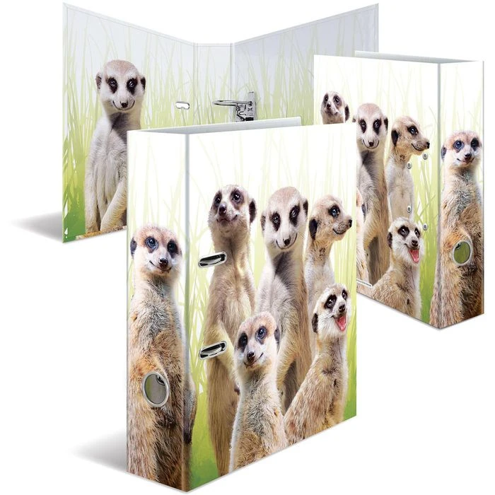 Herma Ordner 19955 Exotische Tiere, Karton, A4, 7cm, Motiv Erdmännchentruppe 5 Herma Ordner 19955 Exotische Tiere, Karton, A4, 7cm, Motiv Erdmännchentruppe – Bild 5