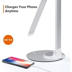 TaoTronics Schreibtischlampe TT-DL22 LED, Standfuß, Dimmbar, USB, Silber -Drogerie - Gesundheit Geschäft d4d91e39ea60109a1016735d44b69d27c672f49a schreibtischlampe taotronics tt dl22 led