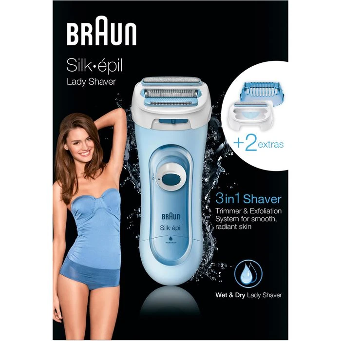 Braun Elektrorasierer Silk-epil Lady Shaver LS5160, Für Damen, Wet & Dry, Peeling- Und Trimmeraufsatz 6 Braun Elektrorasierer Silk-epil Lady Shaver LS5160, Für Damen, Wet & Dry, Peeling- Und Trimmeraufsatz – Bild 6