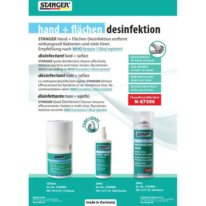 Stanger Desinfektionsmittel 55050003, Für Hände Und Flächen, Spray, 400 Ml 4 Stanger Desinfektionsmittel 55050003, Für Hände Und Flächen, Spray, 400 Ml – Bild 4