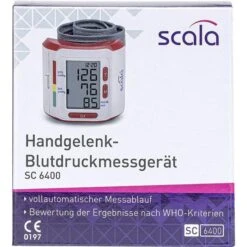 Scala Blutdruckmessgerät SC 6400, Handgelenk, Messung Vollautomatisch -Drogerie - Gesundheit Geschäft df492a9559872484ae21532d964158ce4be494db blutdruckmessgeraet scala sc 6400