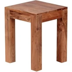 Wohnling Couchtisch WL1.589, Akazie, Aus Massivholz, 35 X 45 X 35cm, Quadratisch