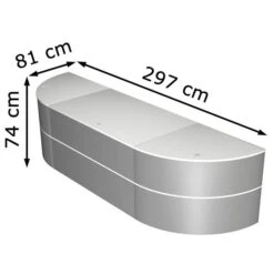 Kerkmann Empfangstheke Padua 1, 3538, Silber / Weiß, 297 X 74 X 81cm, Rezeption -Drogerie - Gesundheit Geschäft e32de3996abc4efdacf305d6e3c793e719dcedee empfangstheke kerkmann padua 1 3538