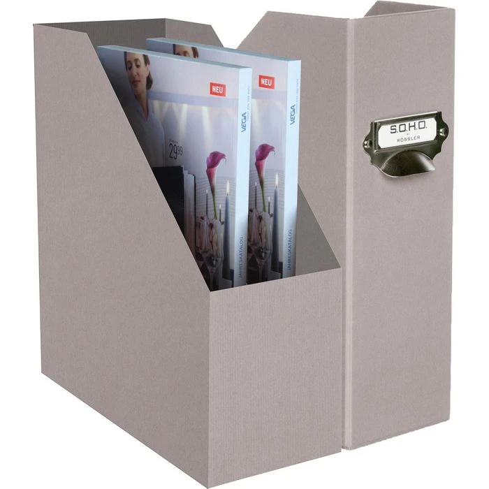 Rössler-Papier Stehsammler 1318452491, S.O.H.O., A4, Pappe, Extra Breit, Taupe, 2 Stück 1 Rössler-Papier Stehsammler 1318452491, S.O.H.O., A4, Pappe, Extra Breit, Taupe, 2 Stück
