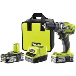 Ryobi Akku-Bohrschrauber R18DD3-215S, 18V / 1,5Ah, Mit 2 Akkus Und Tasche