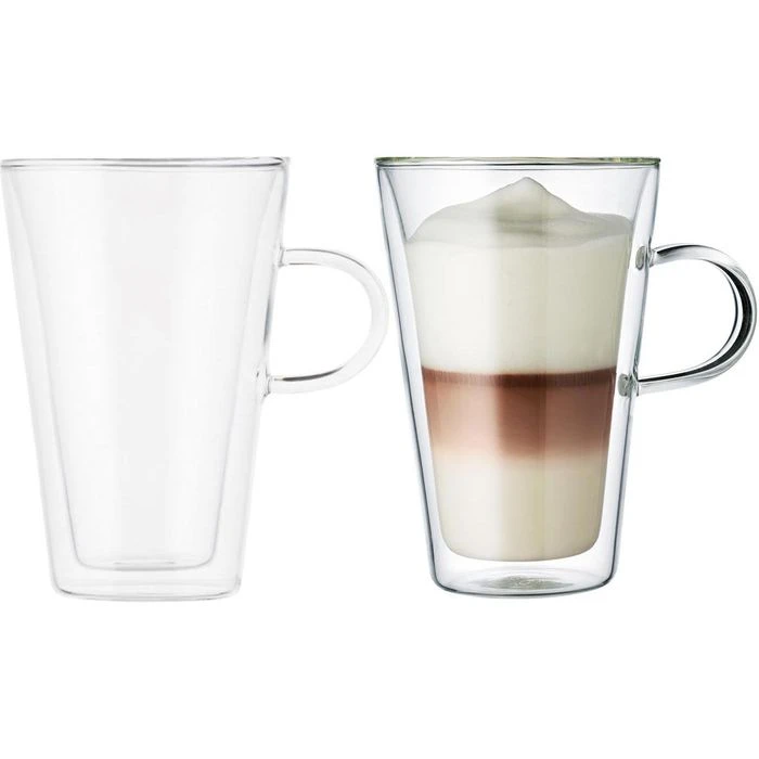 Bodum Kaffeegläser Canteen 10326-10, Doppelwandig, Mit Henkel, 400ml, 2 Stück 1 Bodum Kaffeegläser Canteen 10326-10, Doppelwandig, Mit Henkel, 400ml, 2 Stück
