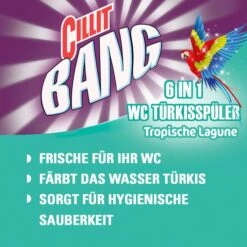 Cillit-Bang WC-Duftspüler 6 In 1 Türkisspüler, Tropical Lagune, Im Korb, 2 Stück -Drogerie - Gesundheit Geschäft e8cfbb7e7a05a53ee1a6d0c0adbdb3c718c09b31 wc duftspueler cillit bang 6 in 1 tuerkisspueler