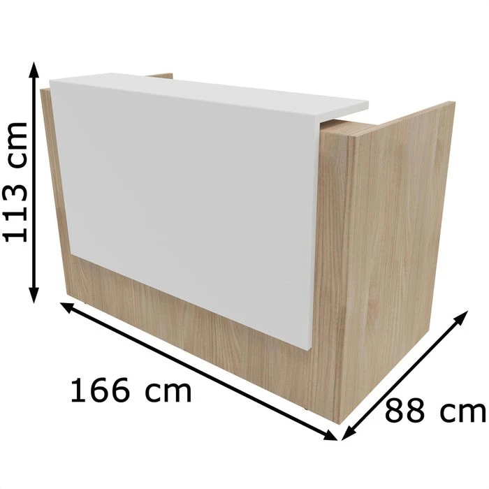 Quadrifoglio Empfangstheke Z2C73, Weiß / Ulme, 166 X 113 X 88cm, Rezeption 7 Quadrifoglio Empfangstheke Z2C73, Weiß / Ulme, 166 X 113 X 88cm, Rezeption – Bild 7