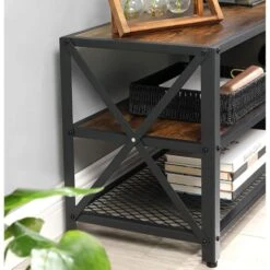 Vasagle Lowboard LTV095B01, Braun, 160 X 52cm, Vintage, Mit Regalfächern, Stehend 13 Vasagle Lowboard LTV095B01, Braun, 160 X 52cm, Vintage, Mit Regalfächern, Stehend -Drogerie - Gesundheit Geschäft ecc2552d56859630f5a4a60fa446761944ce2455 lowboard vasagle ltv095b01 braun