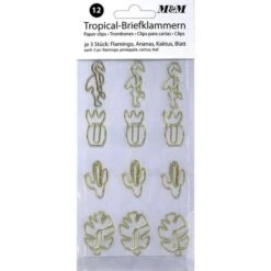 Böttcher-AG Büroklammern 35mm, Gold, Mit Motiv, 12 Stück