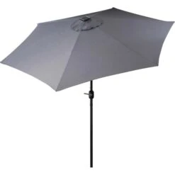 DEMA Sonnenschirm Triest, 43311, Rund, Ø 270cm, Anthrazit, Neigbar, Mit Beleuchtung -Drogerie - Gesundheit Geschäft ef57e1e8a5714b962bdcf5a634eebe5e2d01be65 sonnenschirm dema triest 43311 rund