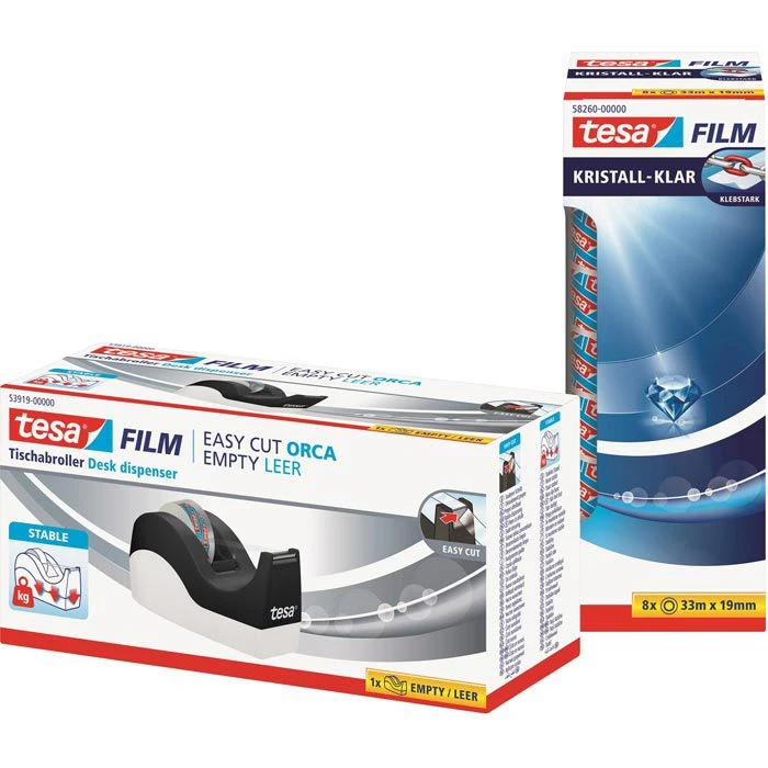 Tesa Klebefilmabroller 53915 Orca, Schwarz/weiß, Tischabroller Für Kleberollen 19mm X 33m 5 Tesa Klebefilmabroller 53915 Orca, Schwarz/weiß, Tischabroller Für Kleberollen 19mm X 33m – Bild 5
