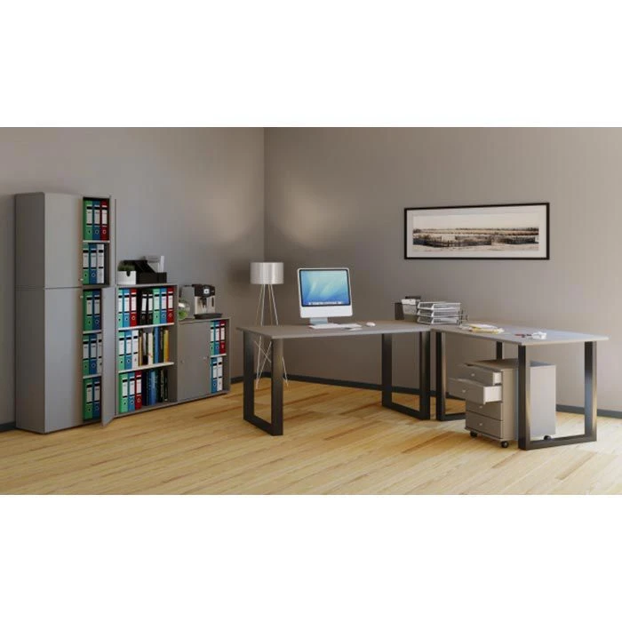 VCM Schreibtisch Lona, 914690, Grau, Maße: 140 X 50cm 2 VCM Schreibtisch Lona, 914690, Grau, Maße: 140 X 50cm – Bild 2