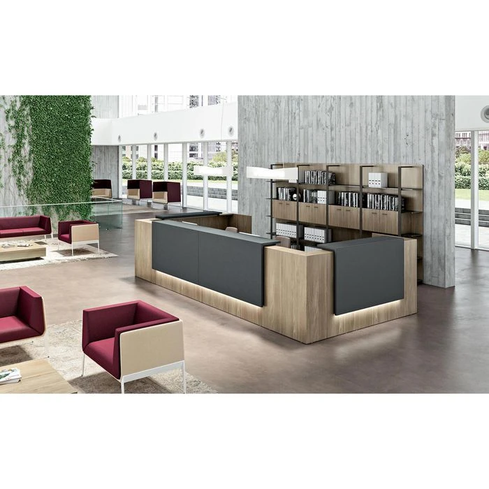 Quadrifoglio Empfangstheke Z2C73, Weiß / Ulme, 166 X 113 X 88cm, Rezeption 5 Quadrifoglio Empfangstheke Z2C73, Weiß / Ulme, 166 X 113 X 88cm, Rezeption – Bild 5