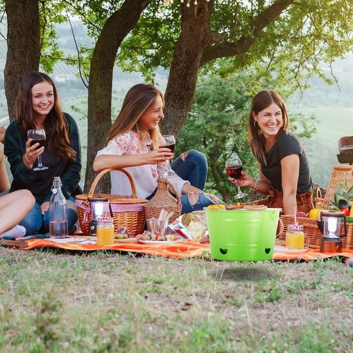 Relaxdays Holzkohlegrill Tragbarer Mini Grill, Eisen, Mit Griff, Grün, Grillfläche Ø 27cm 2 Relaxdays Holzkohlegrill Tragbarer Mini Grill, Eisen, Mit Griff, Grün, Grillfläche Ø 27cm – Bild 2