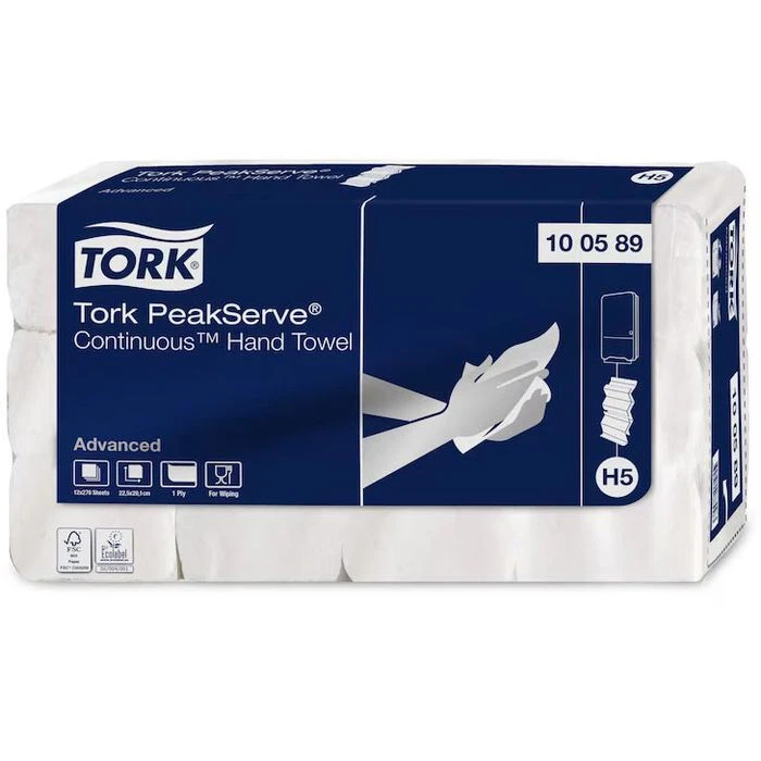 Tork Papierhandtücher PeakServe Endlos 100589 H5, 1-lagig Advanced Interfold 20,1x22,5cm 3240 Stück 4 Tork Papierhandtücher PeakServe Endlos 100589 H5, 1-lagig Advanced Interfold 20,1x22,5cm 3240 Stück – Bild 4