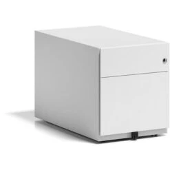 Bisley Rollcontainer Note, Metall, Weiß, 77,5cm Tief, Mit Hängeregistratur, Abschließbar
