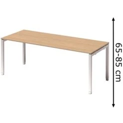 Bisley Schreibtisch Cito, DUH2008MP396, Ahorn, Höhenverstellbar, 200 X 65-85 X 80cm