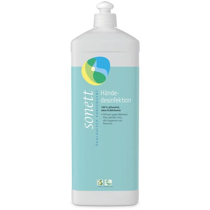 Sonett Desinfektionsmittel DE2092, Alkoholisch, Händedesinfektion, 1 Liter 1 Sonett Desinfektionsmittel DE2092, Alkoholisch, Händedesinfektion, 1 Liter