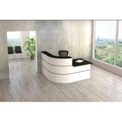 Kerkmann Empfangstheke Cento 4, 3853, Winkeltheke, Weiß / Anthrazit, 195 X 110 X 180cm, M. Anbautisch -Drogerie - Gesundheit Geschäft ff88ceeb88f2b1d3a0e2bfffbf092c5a2ef2141e empfangstheke kerkmann cento 4 3853 winkeltheke